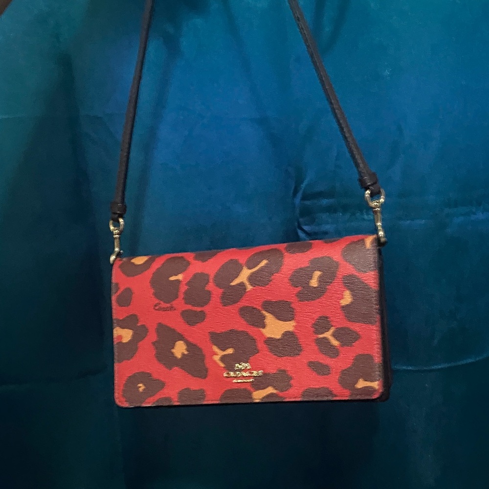 Coach EUC Animal Print Crossbody Bag